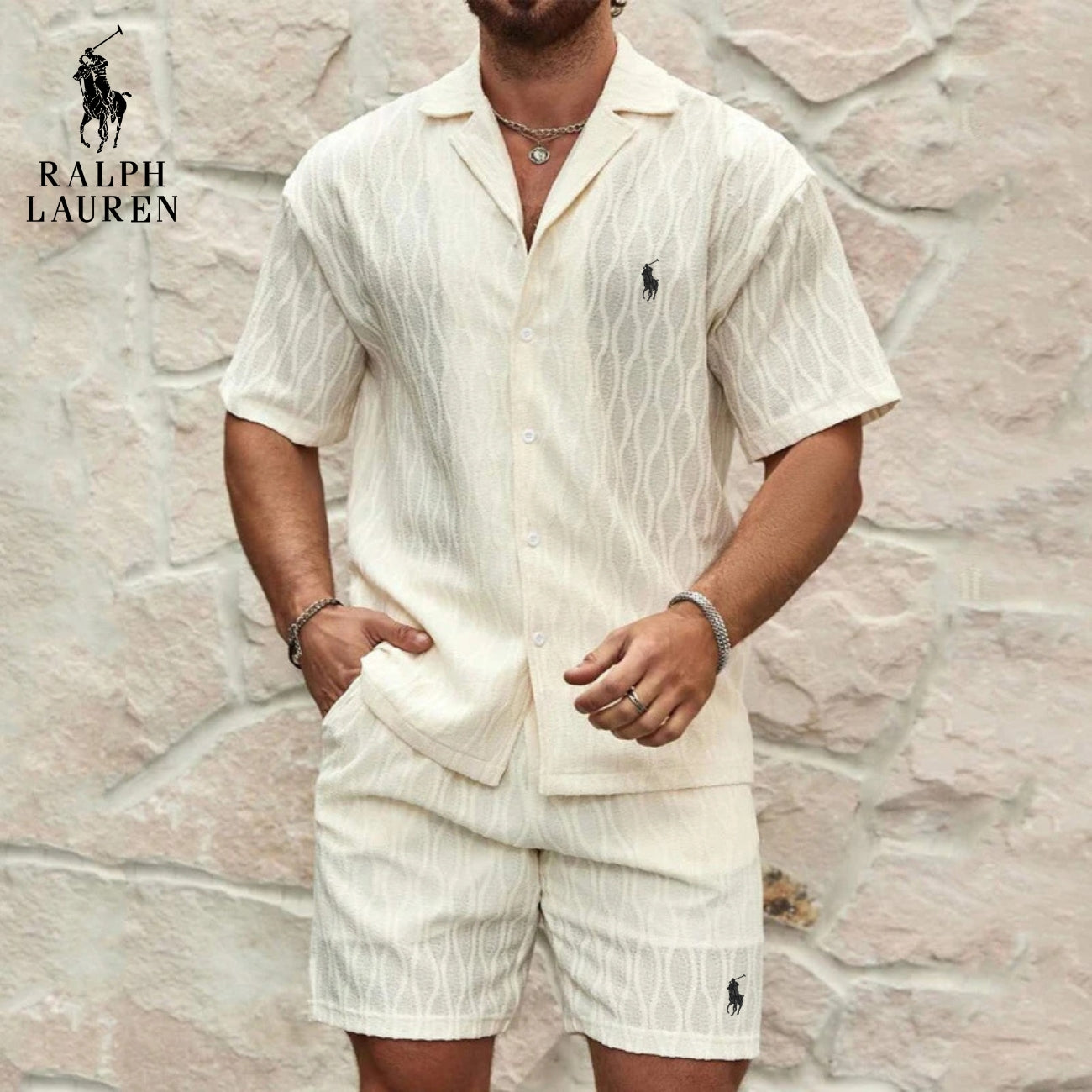 Ensemble Estival Chemise & Short Texturés || PRIX DÉSTOCKAGE