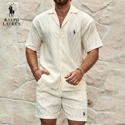 Ensemble Estival Chemise & Short Texturés || PRIX DÉSTOCKAGE
