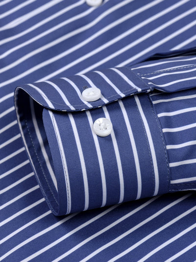 CHEMISE À MANCHES LONGUES À RAYURES AVEC BOUTONS
