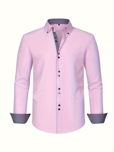 ALBERTO | CHEMISE ÉLÉGANTE LÉGÈRE AVEC DÉTAILS CONTRASTÉS