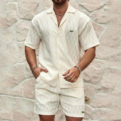 Ensemble Estival Chemise & Short Texturés - PRIX DÉSTOCKAGE