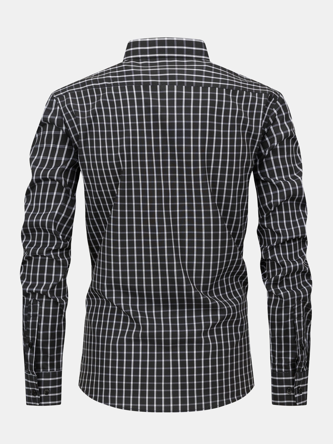 CHEMISE À MANCHES LONGUES À CARREAUX AVEC BOUTONS & PANTALONS SLIM FIT À JAMBES FINS