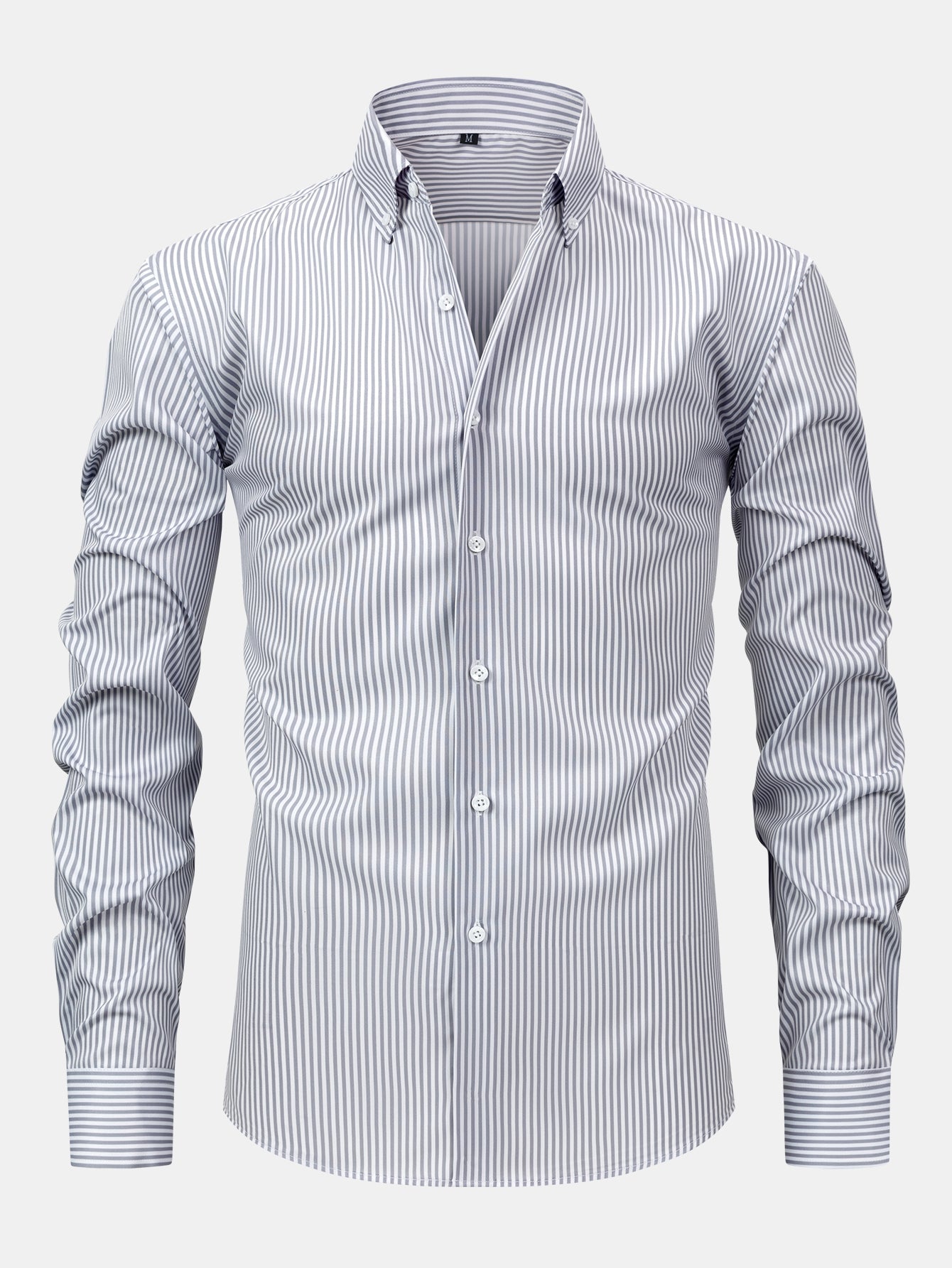 CHEMISE À MANCHES LONGUES À RAYURES AVEC BOUTONS & PANTALONS SLIM FIT À JAMBES AFFINÉES