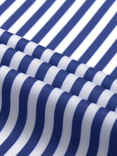 CHEMISE À MANCHES LONGUES À RAYURES AVEC BOUTONS & PANTALONS SLIM FIT À JAMBE ÉLARGIE