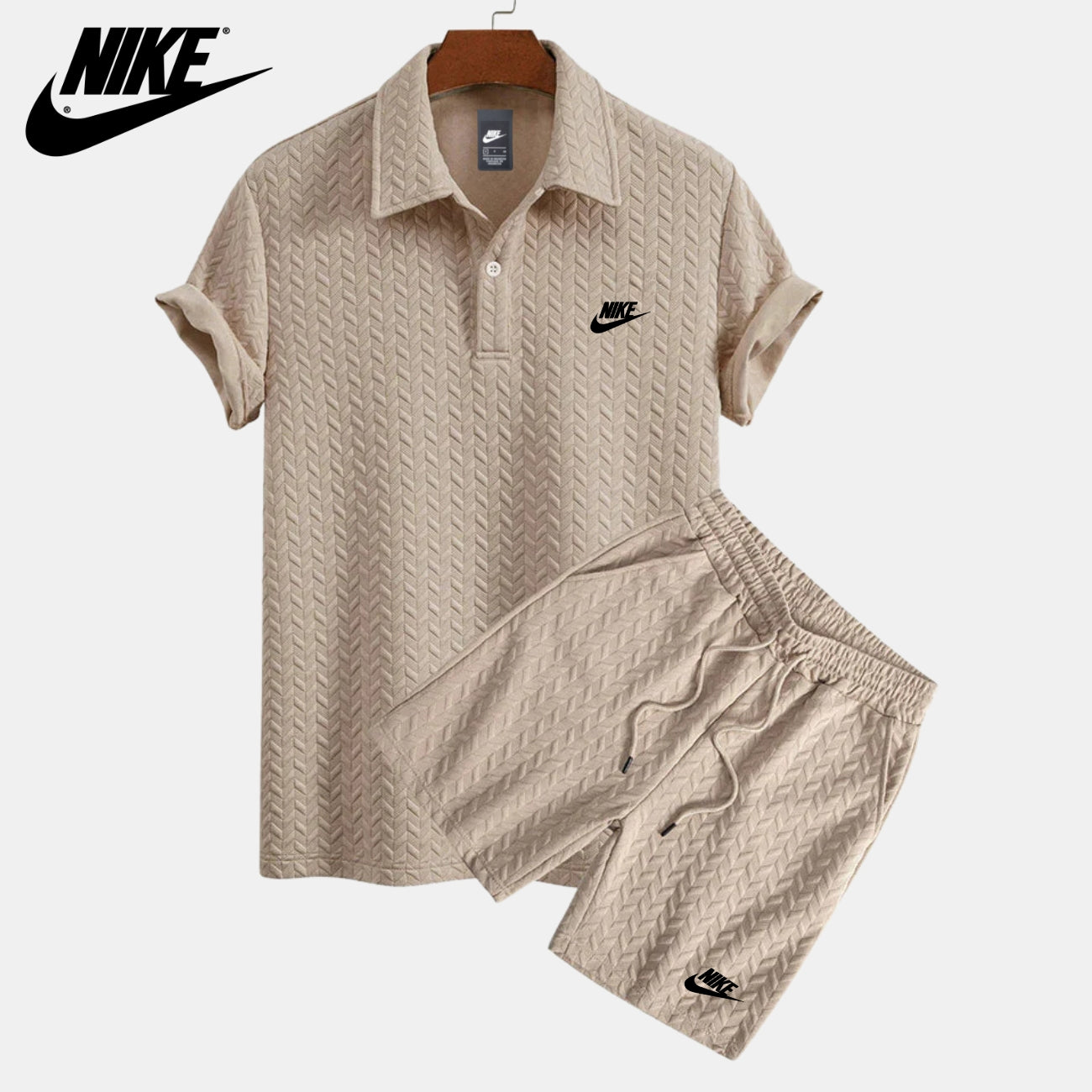 Ensemble polo et short texturé - PRIX DÉSTOCKAGE