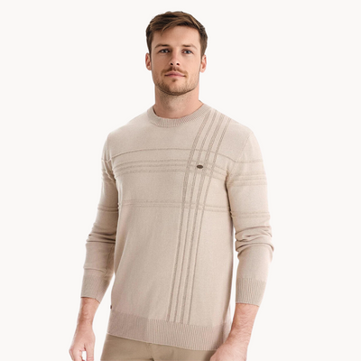 ROSSI ROMA™ | MAILLE HOMME À MOTIF CARREAU