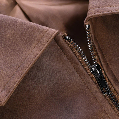 DUMONT LYON™ | VESTE EN CUIR AVEC FERMETURE ÉCLAIR
