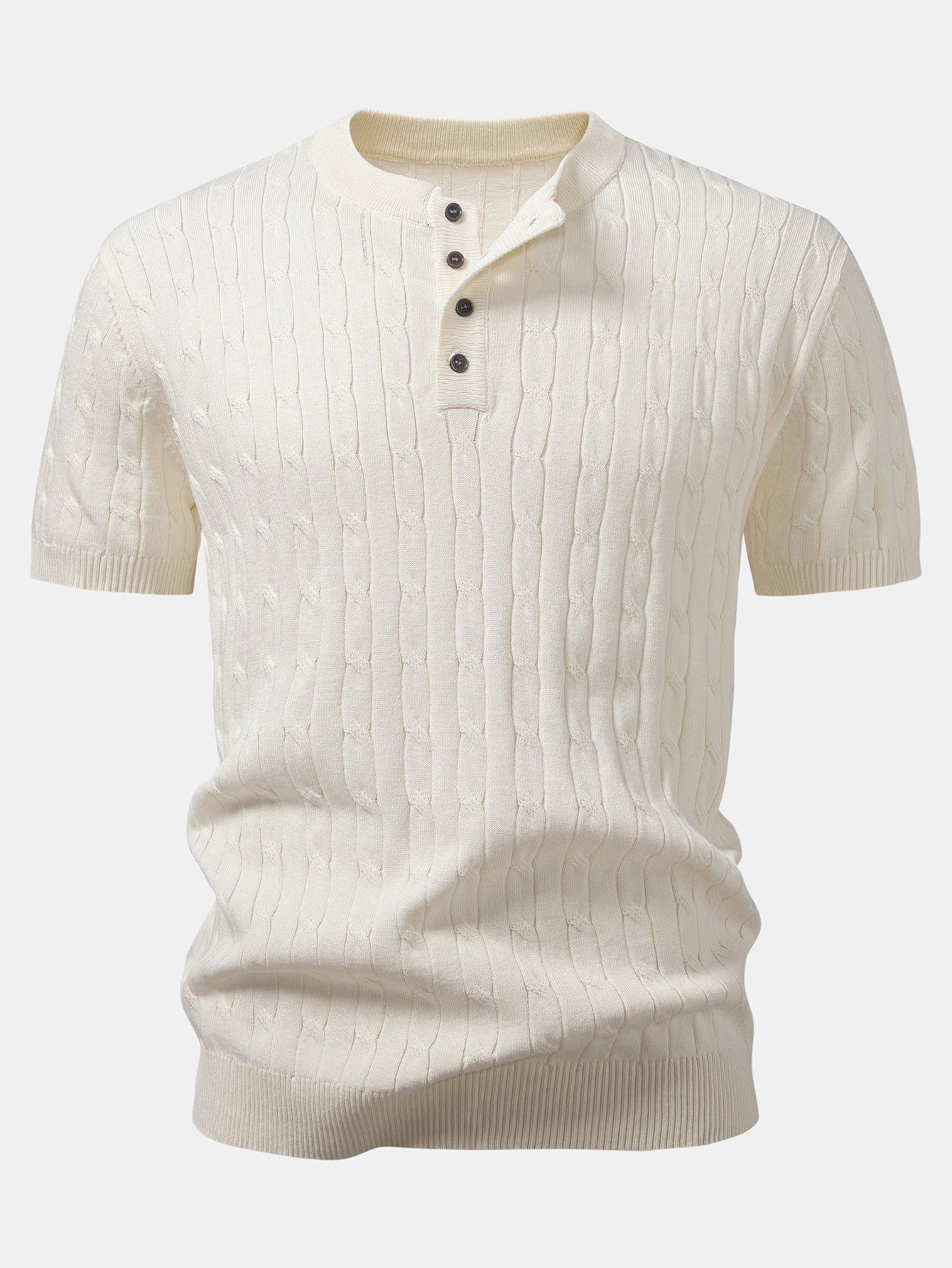CHEMISE HENLEY EN MAILLE TWIST & PANTALONS SLIM FIT À JAMBES ÉTROITES