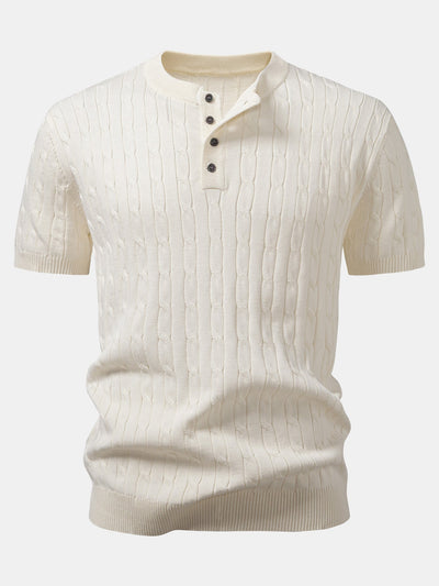CHEMISE HENLEY EN MAILLE TWIST & PANTALONS SLIM FIT À JAMBES ÉTROITES