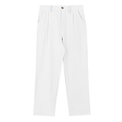 NICCOLÒ | PANTALONS EN LIN À JAMBES LARGES