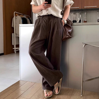 LOUIS | PANTALONS EN LIN À JAMBES LARGES