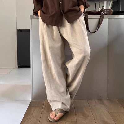 LOUIS | PANTALONS EN LIN À JAMBES LARGES