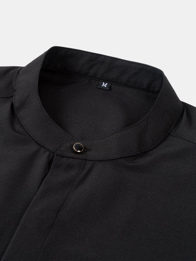 CHEMISE À COL MONTANT & PANTALONS SLIM FIT À JAMBES ÉVASÉES
