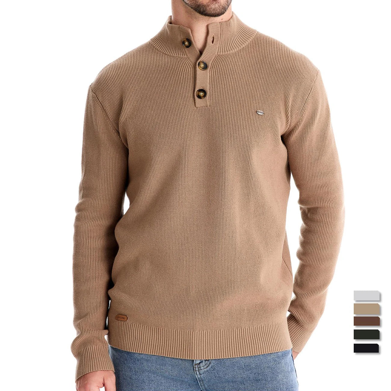 DUMONT LYON™ | PULL HOMME AVEC DESIGN À BOUTONS