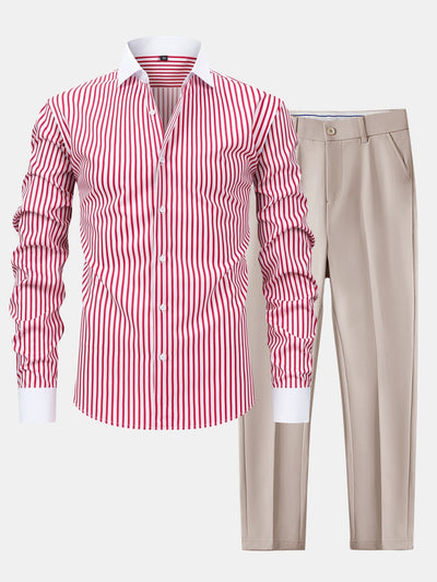 CHEMISE WINCHESTER À RAYURES & PANTALONS SLIM FIT